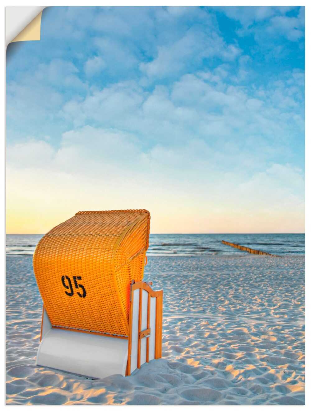 Artland Wandbild "Ostsee7 - Strandkorb", Strand, (1 St.), als Alubild, Leinwandbild, Wandaufkleber oder Poster in versch. Grössen