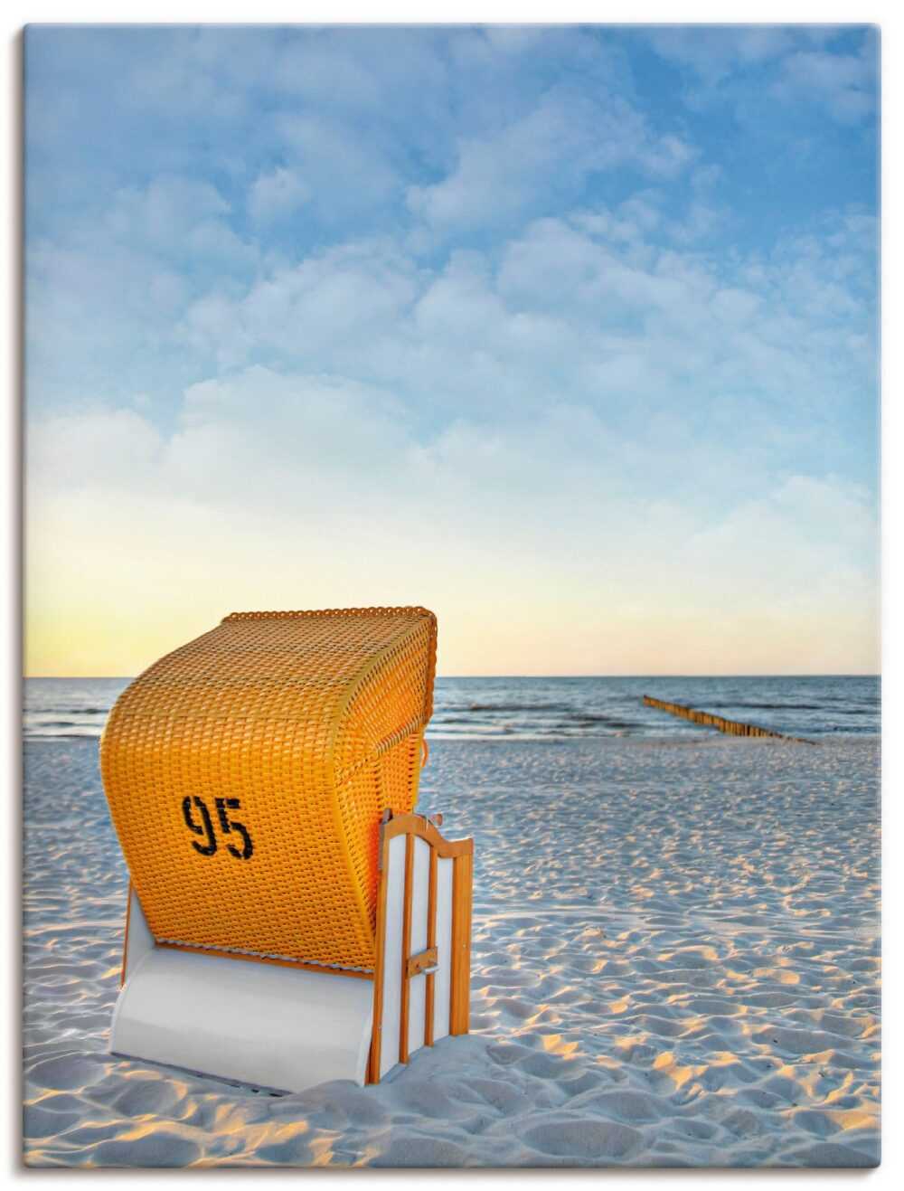 Artland Wandbild "Ostsee7 - Strandkorb", Strand, (1 St.), als Alubild, Leinwandbild, Wandaufkleber oder Poster in versch. Grössen