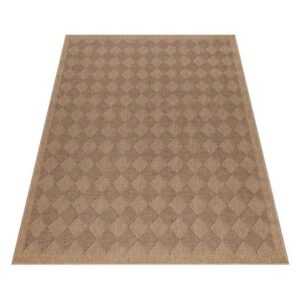 Outdoorteppich, Homtex, 80 x 250 cm, In & Outdoor Teppich Wetterfest Läufer Beige Balkon Teppich Wasserfest