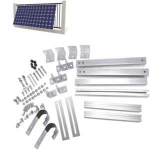 PFCTART Solarpanel-Balkon-Teleskopständer-Bausatz, verstellbarer Winkel Solarmodul-Halterung, (19-tlg)