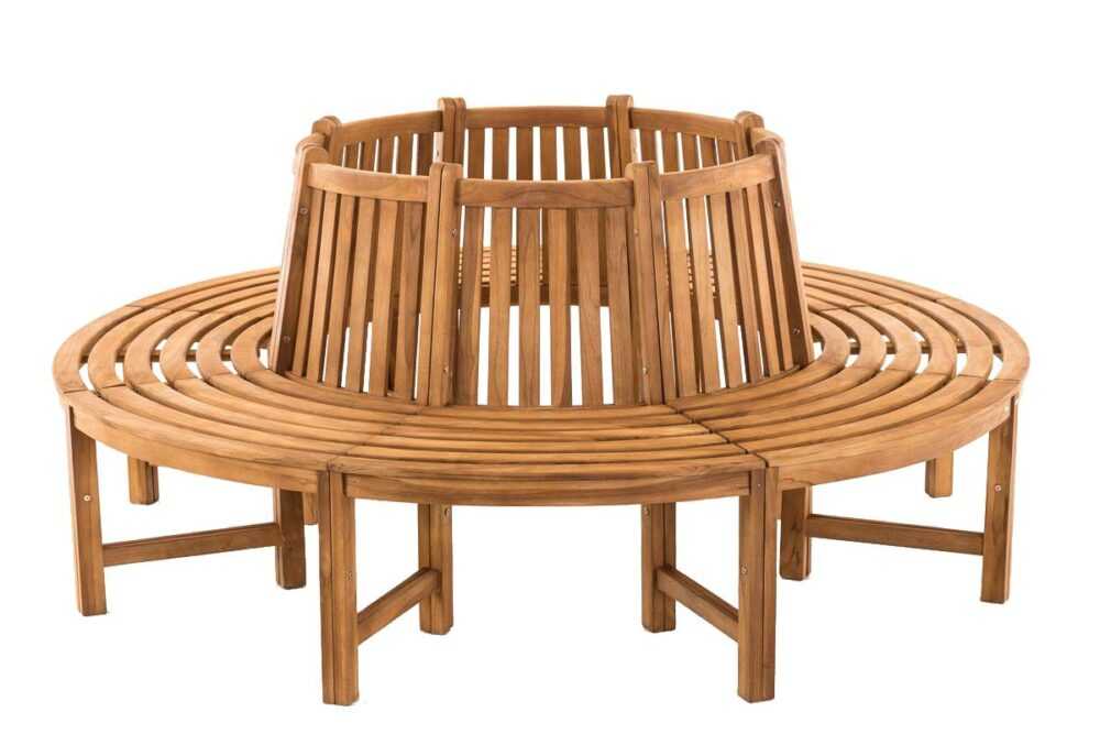 Baumbank Novum rund 200 cm teak