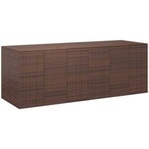 Bonnevie - Garten-Kissenbox pe Rattan 291x100,5x104 cm Braun vidaXL414682