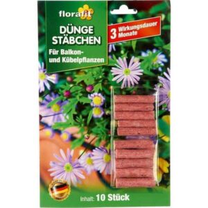 Florabest Pflanzendünger Florafit 10 Düngestäbchen Balkon Kübelpflanzen, 10-St.