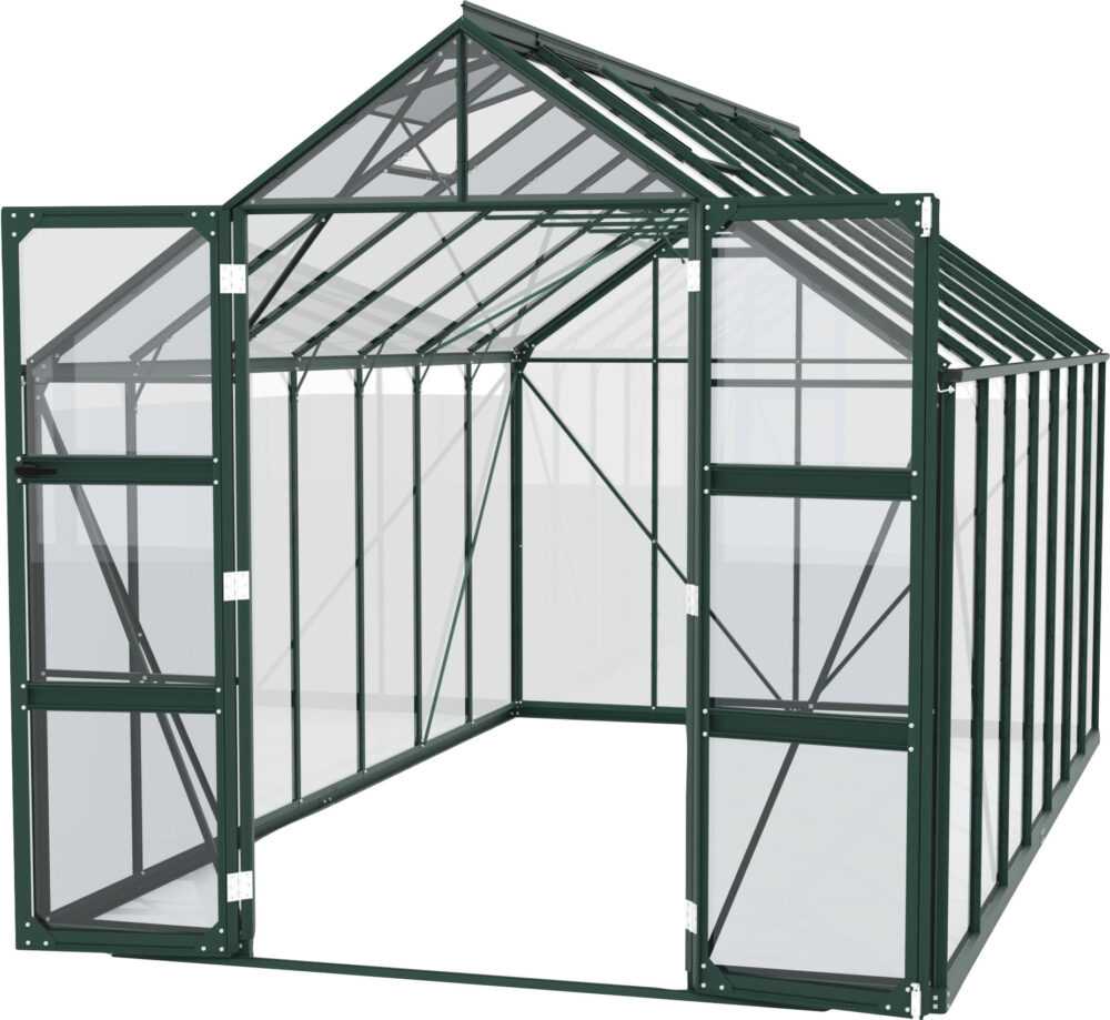 Vitavia Gewächshaus "Domus 11500", Doppelschwingtüren und bodentiefer Türschwelle, 3 mm Sicherheitsglas