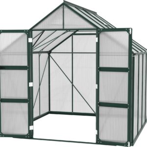 Vitavia Gewächshaus "Domus 6700", mit Doppelschwingtüren und bodentiefer Türschwelle, 4 mm Hohlkammer