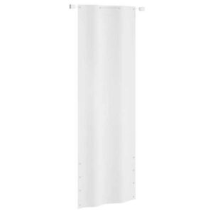 vidaXL Balkonsichtschutz Balkon-Sichtschutz Weiß 80x240 cm Oxford-Gewebe