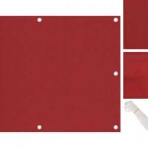 vidaXL Seitenmarkise Balkon-Sichtschutz Rot 75x500 cm Oxford-Gewebe