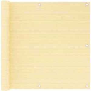 Balkon-Sichtschutz Sonnenschutz für Garten Balkon Terrasse Beige 90x600 cm HDPE DE45898 - Beige