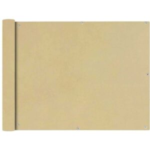 Balkon-Sichtschutz Sonnenschutz für Garten Balkon Terrasse Oxfordgewebe 90x400 cm Beige DE14077 - Beige