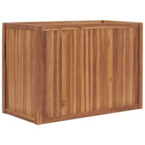 Hochbeet,Blumenkasten,Pflanzkasten Balkon, Terrasse, Garten 100x50x70 cm Massivholz Teak VMEC485320 MaisonChic