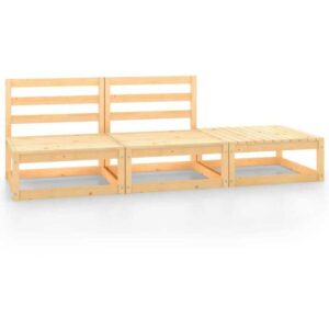 Hommoo - 3-tlg. Garten-Lounge-Set Kiefer Massivholz YQvidaXL805710DE