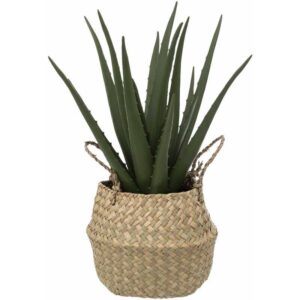 Kunstpflanze ALOE im Korb, 37 cm