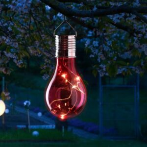 LED Solar Glühbirne GLOW - warmweiße LED Drahtlichterkette - H: 14c...