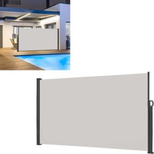 Seitenmarkise Ausziehbar Sichtschutz 160 x 300cm - Markise Seitensichtschutz Windschutz fuer Terrasse, Balkon, Garten (Grau) - Grau - Uisebrt