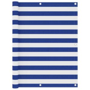 Sweiko - Balkon-Sichtschutz Weiß und Blau 120x300 cm Oxford-Gewebe FF134920DE