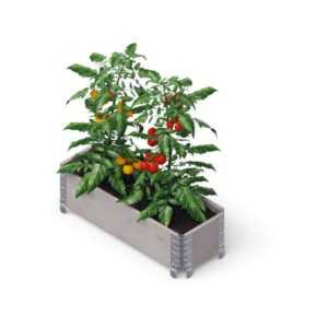 Upyard - GardenBox - modernes Garten Hochbeet aus Palettenrahmen, 80x30 cm, Grau