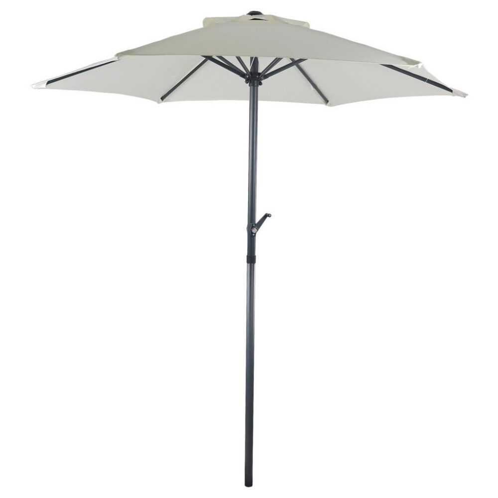 VCM Balkon-Sonnenschirm beige Stahl D: ca. 180 cm