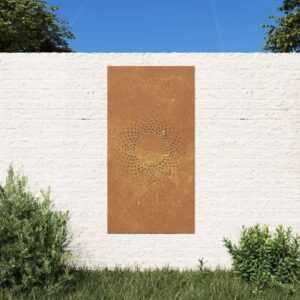 Vidaxl - Garten-Wanddeko 105x55 cm Cortenstahl Sonne-Design Braun