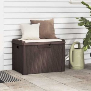 Vidaxl - Gartentruhe mit Sitzkissen Braun 125 l pp Braun