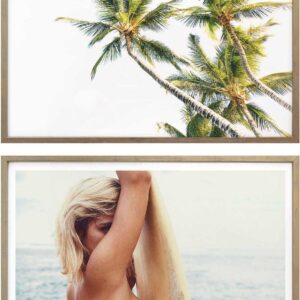 Wall-Art Poster "Sexy Surfer Paradies Palmen Urlaub", (Set, 2 St.)