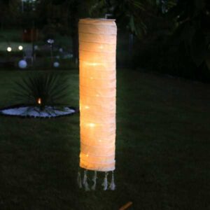 XXL LED Solar Lampion - Laterne - 8 warmweiße LED an Lichterkette -...