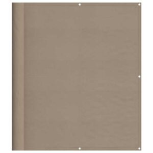 vidaXL Balkonsichtschutz Balkon-Sichtschutz Taupe 120x1000 cm 100 % Polyester-Oxford