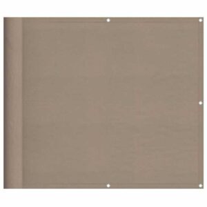 vidaXL Balkonsichtschutz Balkon-Sichtschutz Taupe 90x700 cm 100 % Polyester-Oxford