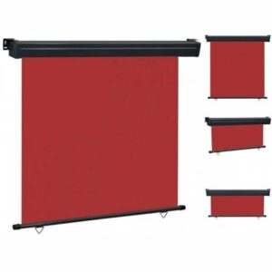 vidaXL Seitenmarkise Balkon-Seitenmarkise 160 250 cm Rot