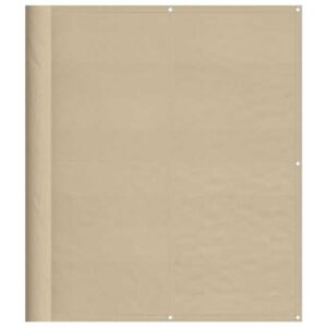 vidaXL Seitenmarkise Balkon-Sichtschutz Beige 120x1000 cm 100 Polyester-Oxford