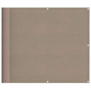 vidaXL Seitenmarkise Balkon-Sichtschutz Taupe 90x1000 cm 100 Polyester-Oxford