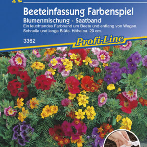 Blumenmischung Beeteinfassung Farbenspiel einjährig Saatband 5mtr