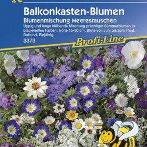 Blumenmischung Balkonkastenblumen Meeresrauschen Blau+Weiss