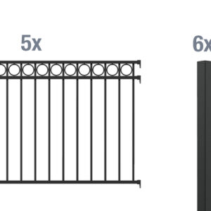 Grundset Zierzaun Circle 10m