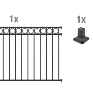 Anbauset Zierzaun Circle 2m