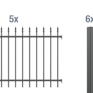 Grundset Zierzaun Chaussee 10m