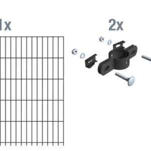 Einstab-Zaunmatten-Anbauset 2m