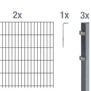 Doppelstab-Zaunmatten-Grundset