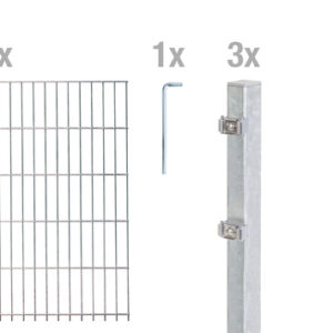 Doppelstab-Zaunmatten-Grundset