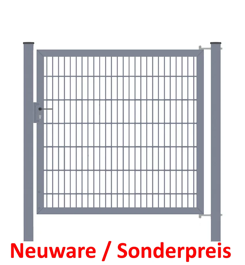 [Sonderposten / Neuware] Gartentor 1-flügelig / Stabmattentor Classic Strong Anthrazit Breite 100 cm Höhe 180 cm