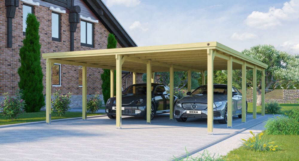 FlachdachDoppelcarport 618