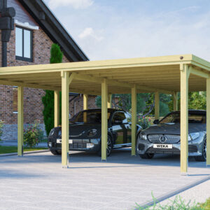 FlachdachDoppelcarport 618