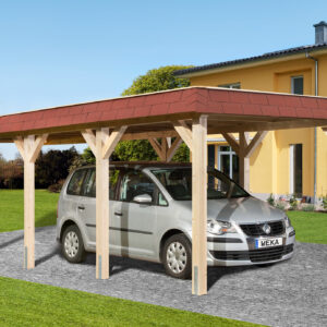 leimholz Flachdach Carport 615