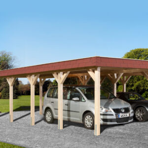 Leimholz Flachdach Carport 615