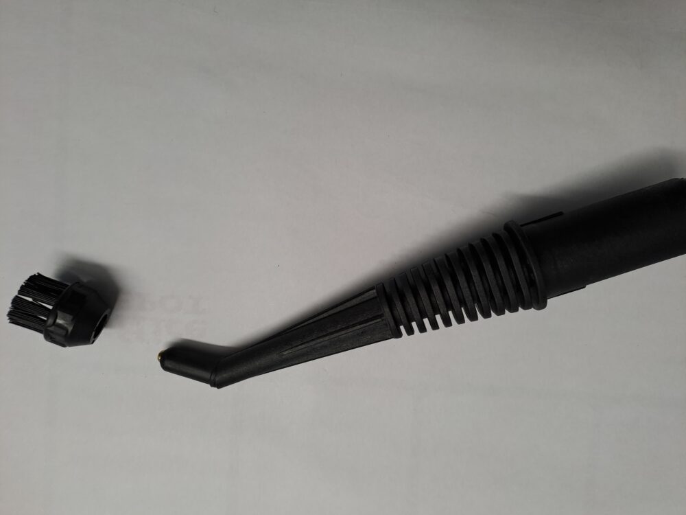 Schwarze/Graue Dampflanze + OT 2.1 Buchse Nur-Dampf für Häußler Premium Dampfsauger und Häußler PowerSteam 2 inkl. Bürstenaufsatz