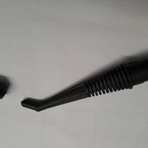 Schwarze/Graue Dampflanze + OT 2.1 Buchse Nur-Dampf für Häußler Premium Dampfsauger und Häußler PowerSteam 2 inkl. Bürstenaufsatz